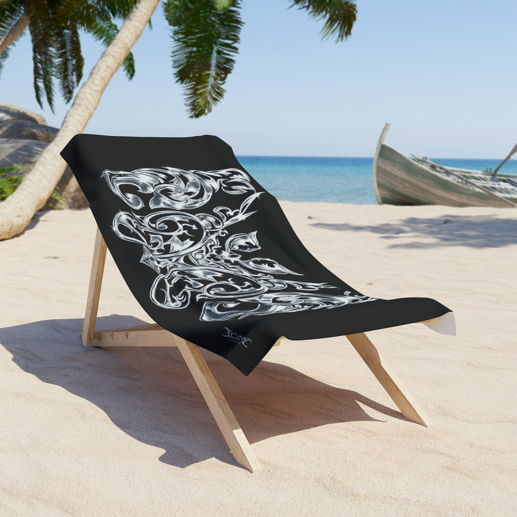 Icy “Neck Tat” Beach Towel