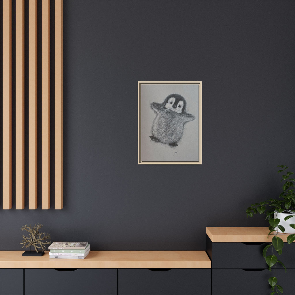 Penguin #2 Matte Canvas, Framed (Multi-color)