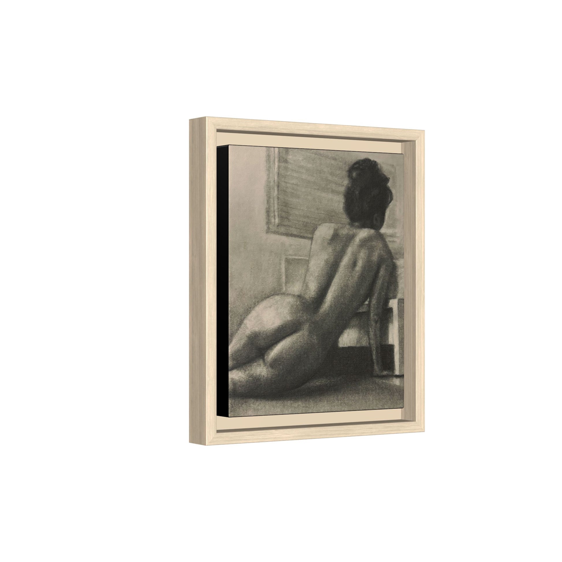 “SITTING PRETTY” Matte Canvas, Framed (Multi-color)