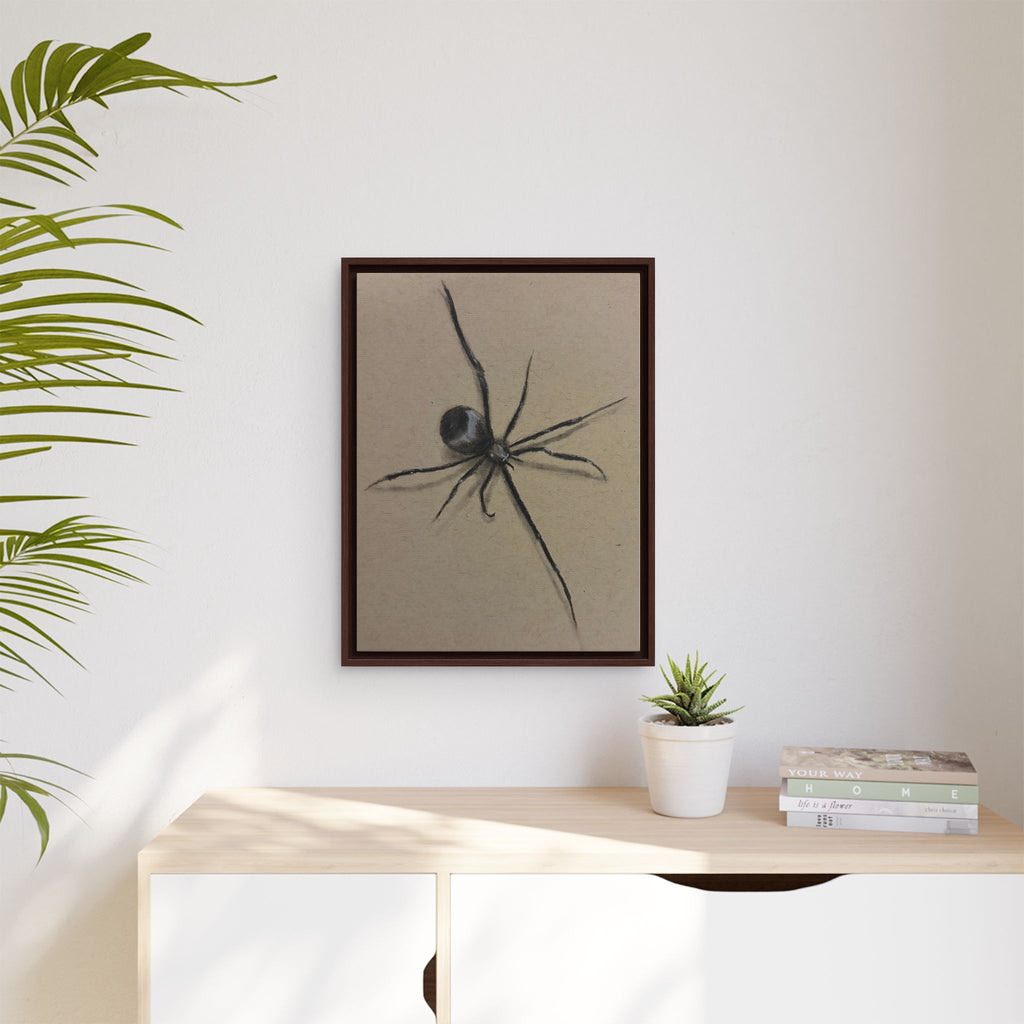 Framed Canvas Spider Wall Art