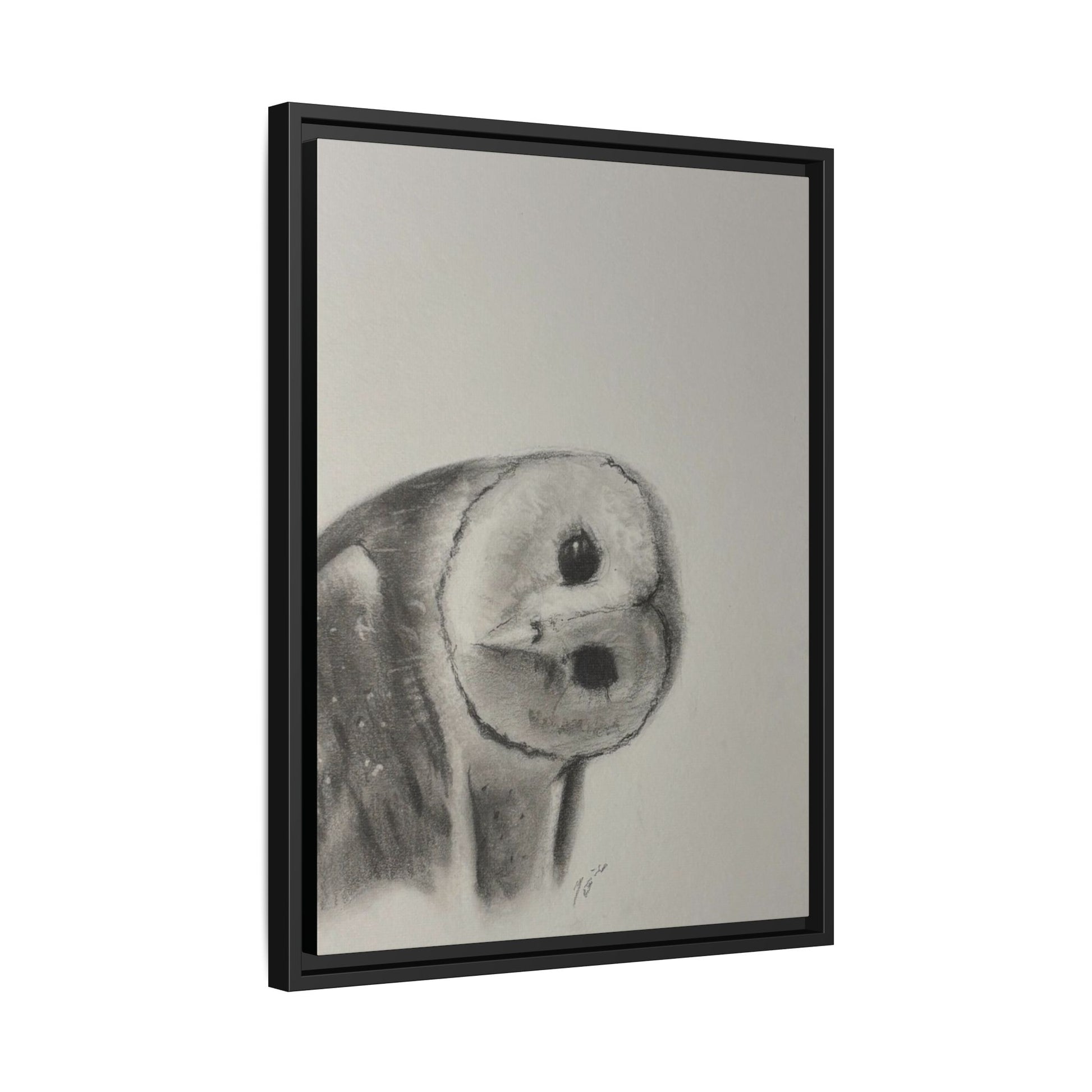 “Good Morning Owl” Matte Canvas, Framed (Multi-color)