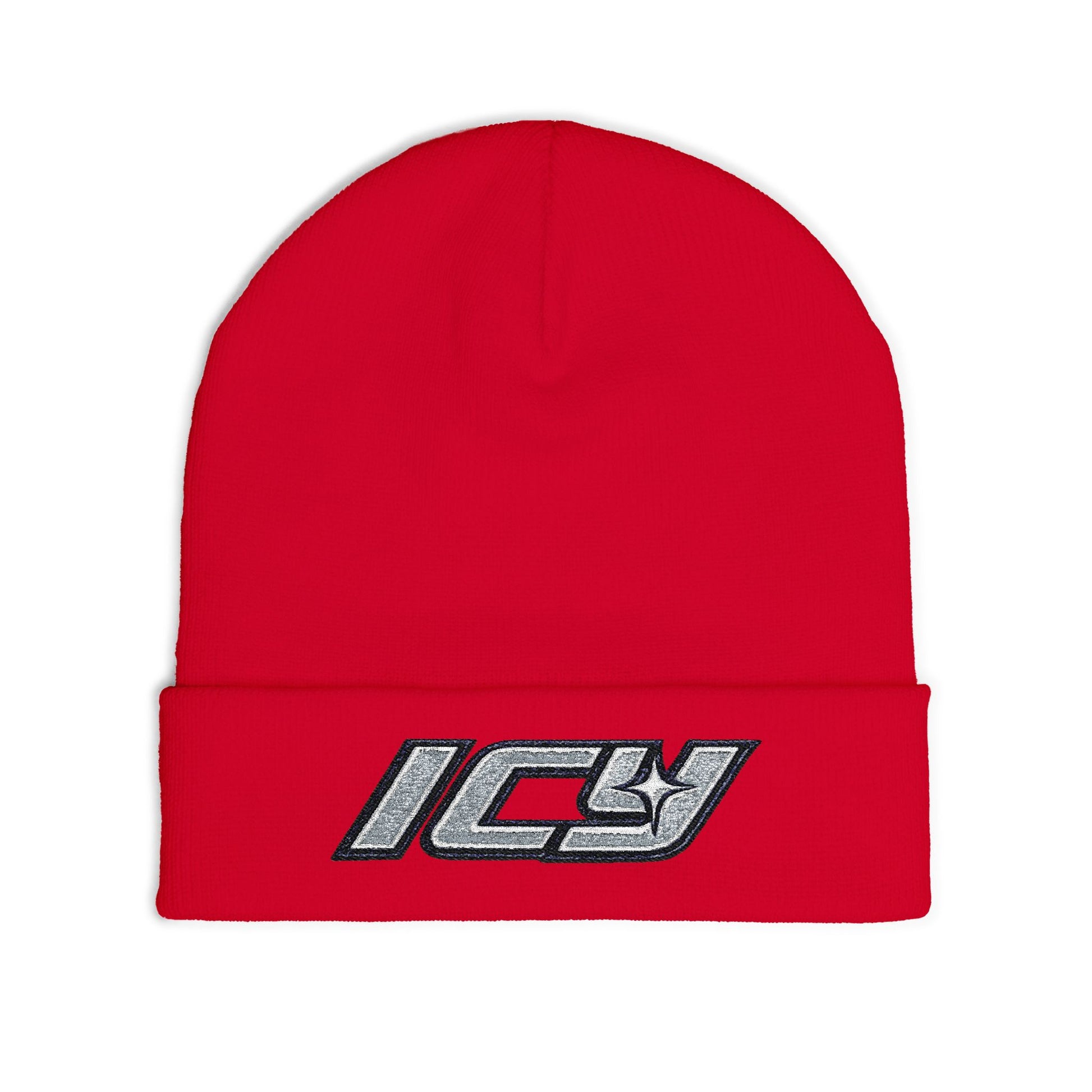 Embroidered "ICY" Knit Beanie Vol.2