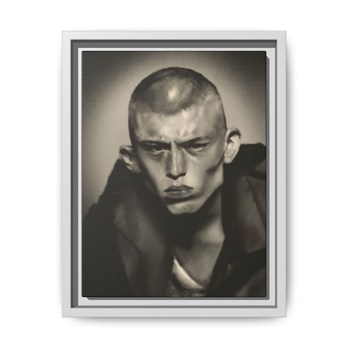 “Buzz Cut” Matte Canvas, Framed (Multi-color)