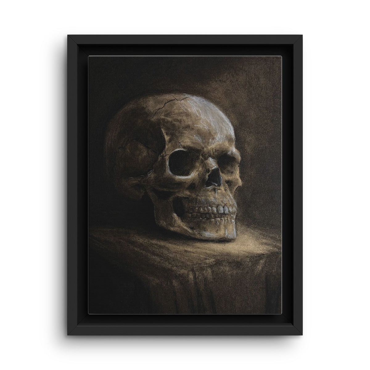 Framed Canvas Skull Portrait Wall Art