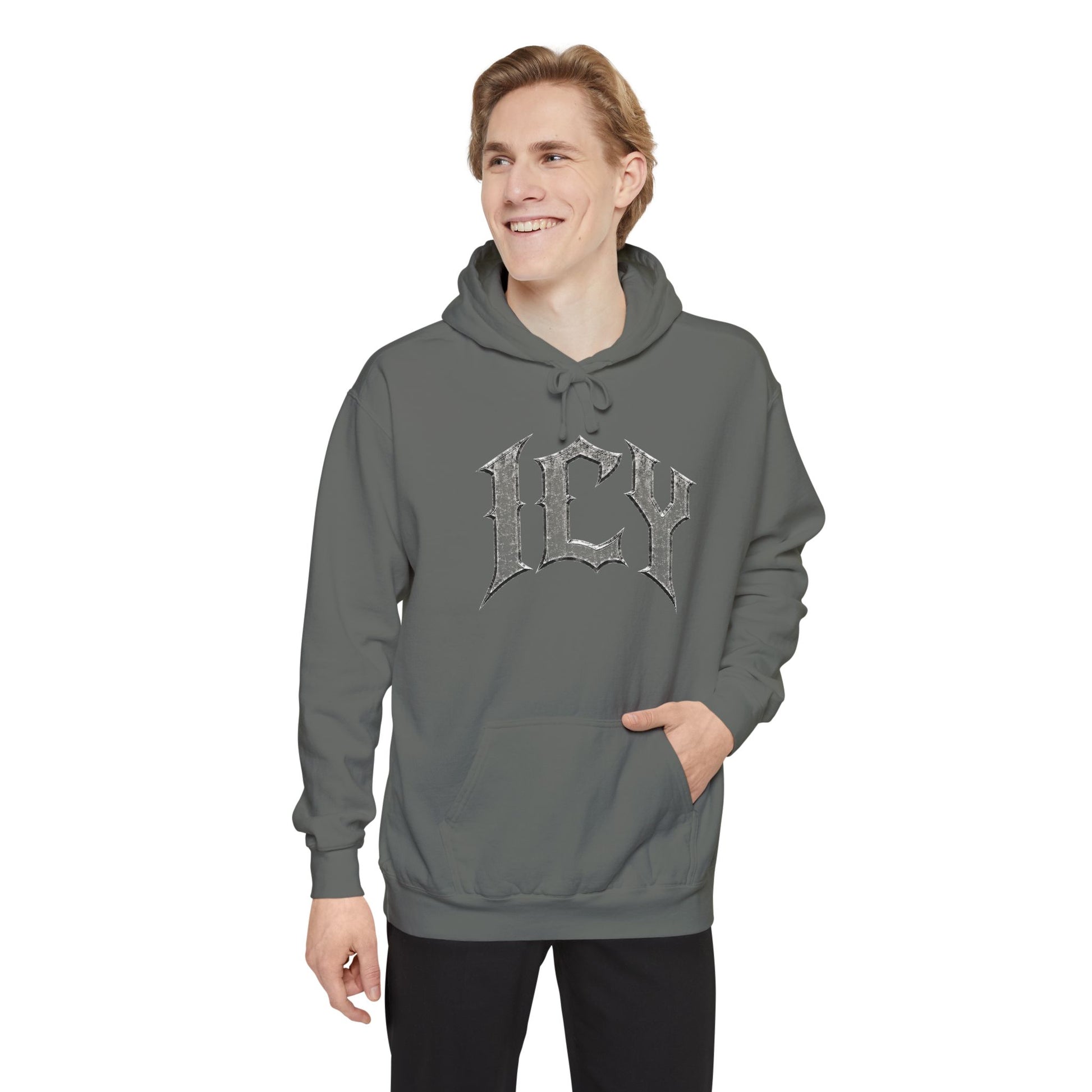 ICY Hoodie — Vintage Ice Text Pullover