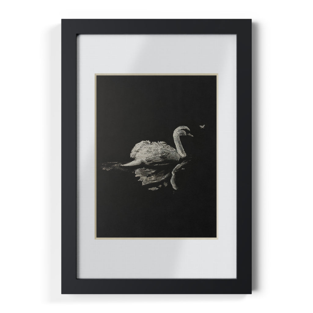 “Swan” Framed Posters, Black