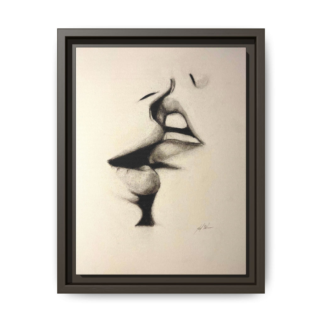 “LIP LOCK” Matte Canvas, Framed (Multi-color)