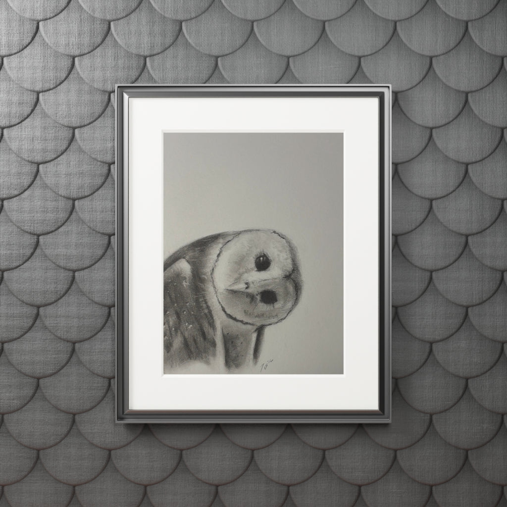 “Good Morning Owl” Fine Art Prints (Passepartout Paper Frame)