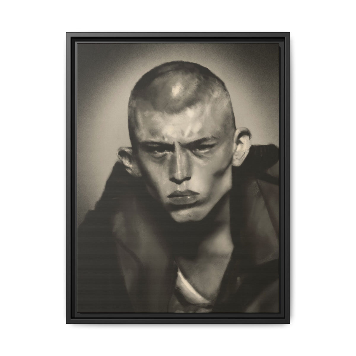 “Buzz Cut” Matte Canvas, Framed (Multi-color)