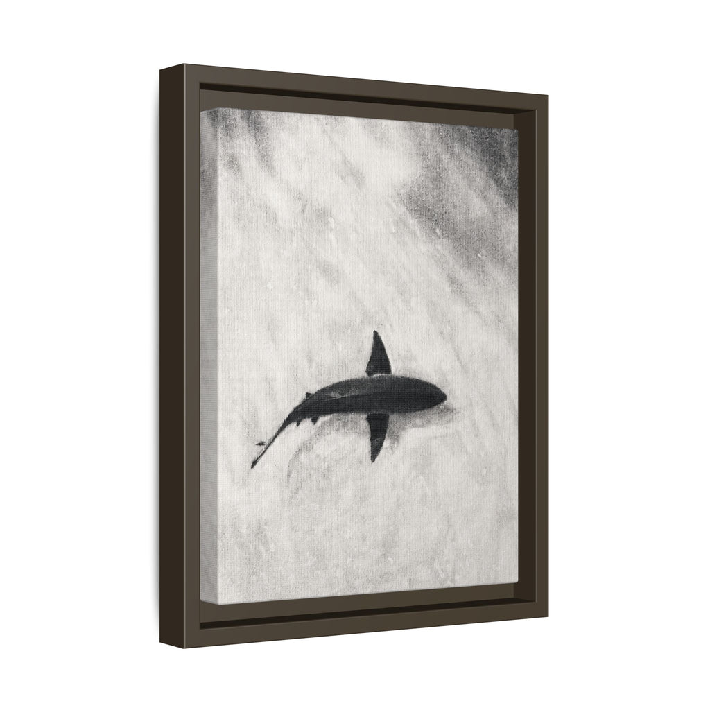 “SHARK!” Matte Canvas, Framed (Multi-color)