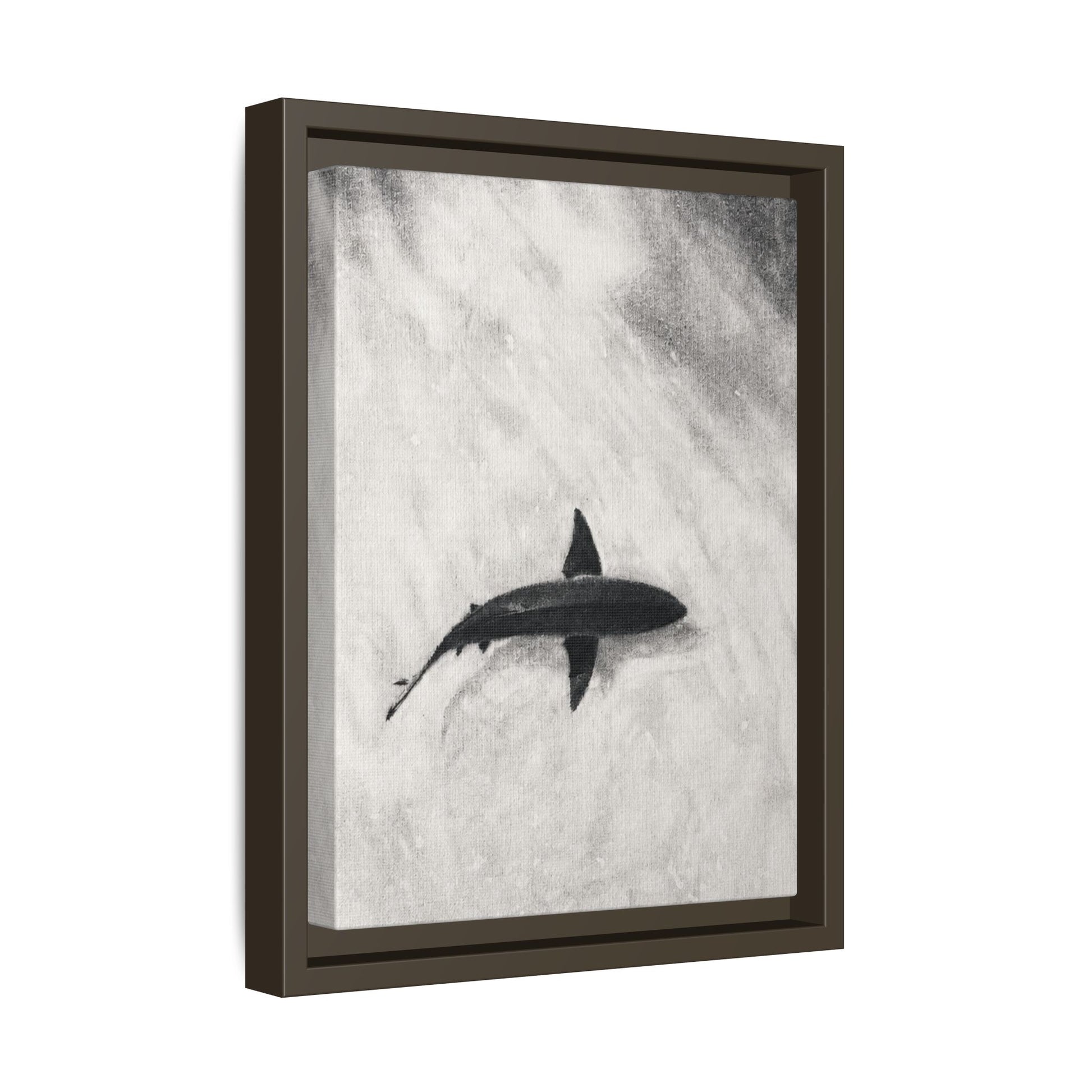 “SHARK!” Matte Canvas, Framed (Multi-color)