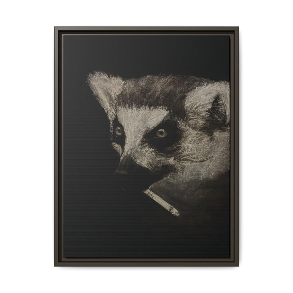 “Lemur” Matte Canvas, Framed (Multi-color)