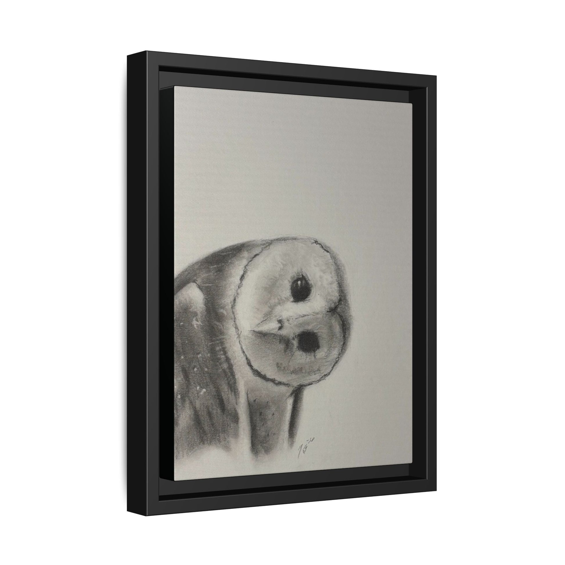 “Good Morning Owl” Matte Canvas, Framed (Multi-color)