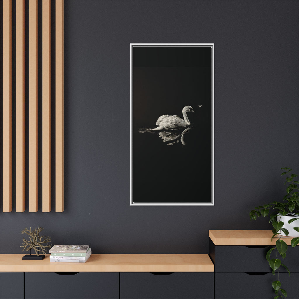 “Swan” Matte Canvas, Framed (Multi-color)