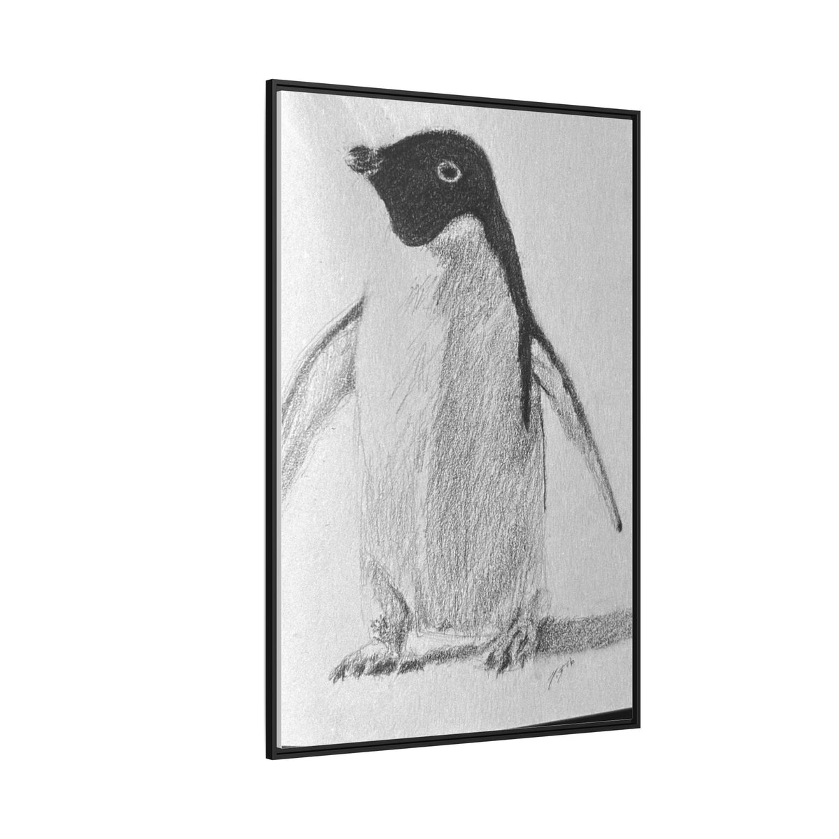 Penguin #6 Matte Canvas, Framed (Multi-color)