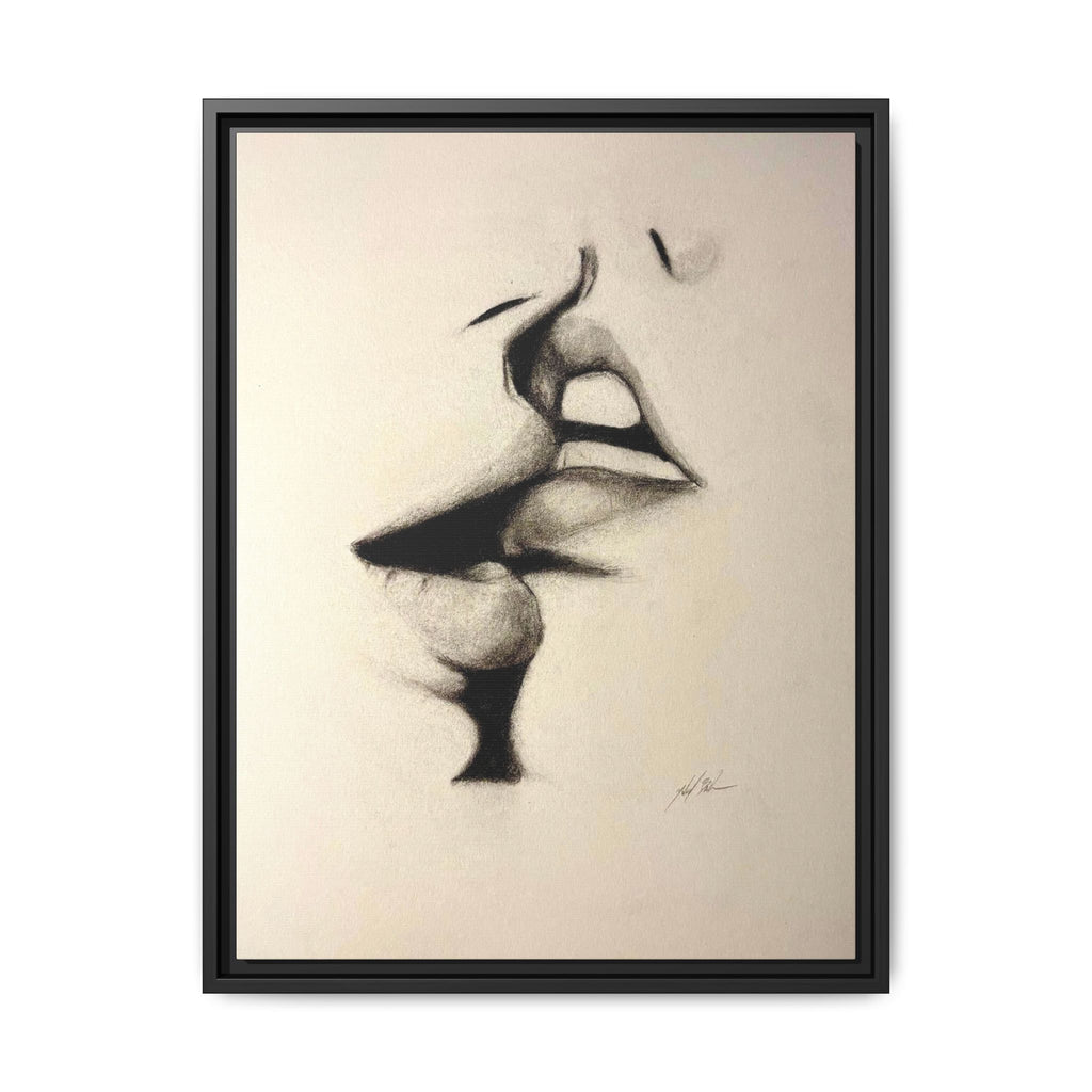 “LIP LOCK” Matte Canvas, Framed (Multi-color)
