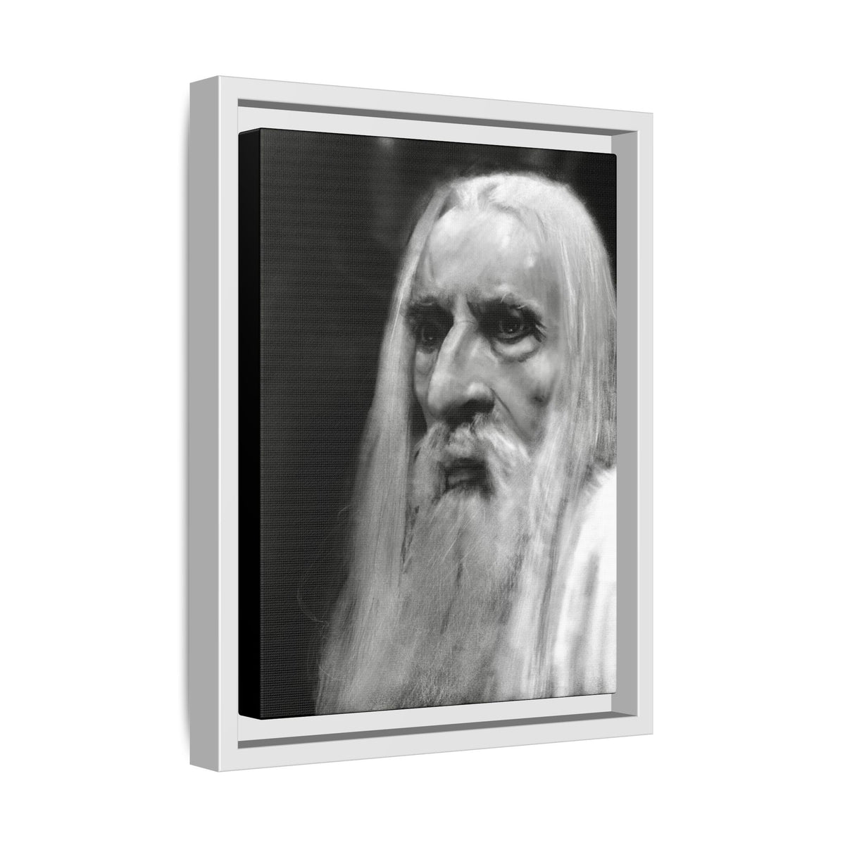 “white wizard” Matte Canvas, Framed (Multi-color)