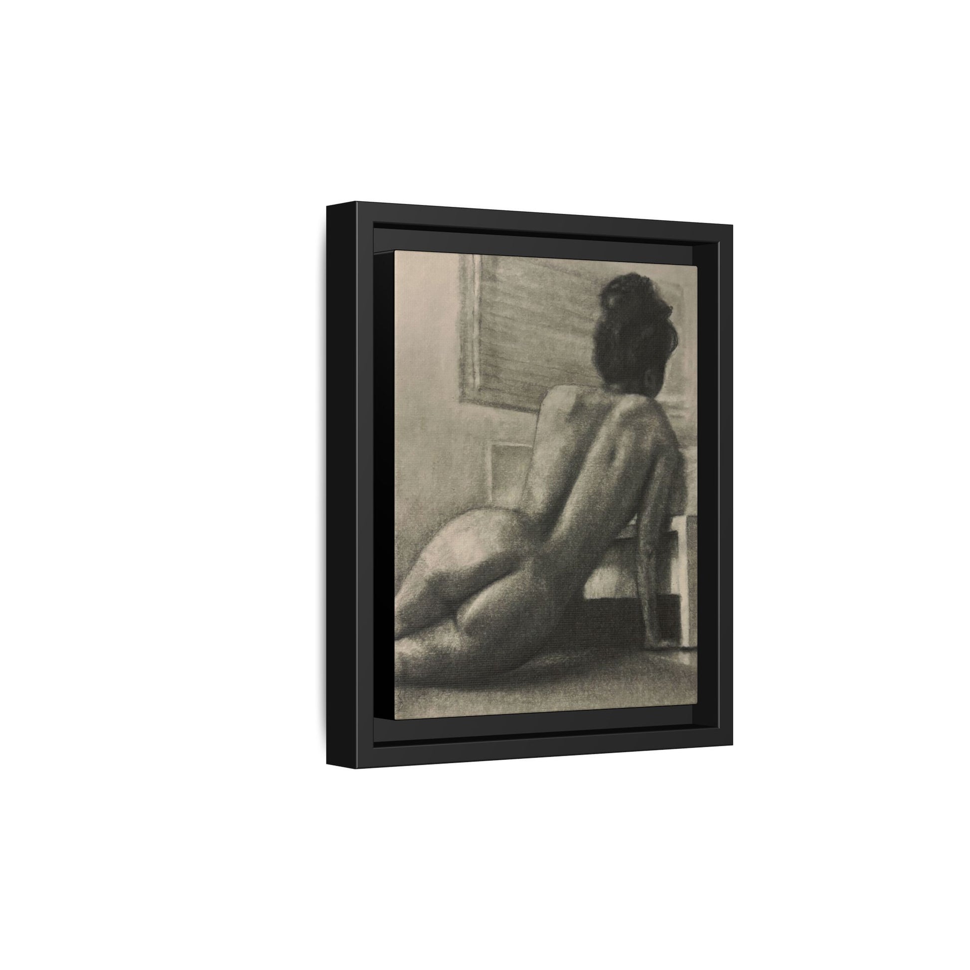 “SITTING PRETTY” Matte Canvas, Framed (Multi-color)