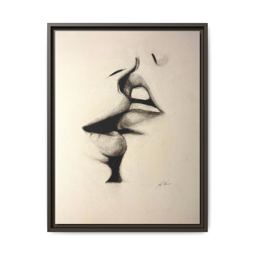 “LIP LOCK” Matte Canvas, Framed (Multi-color)