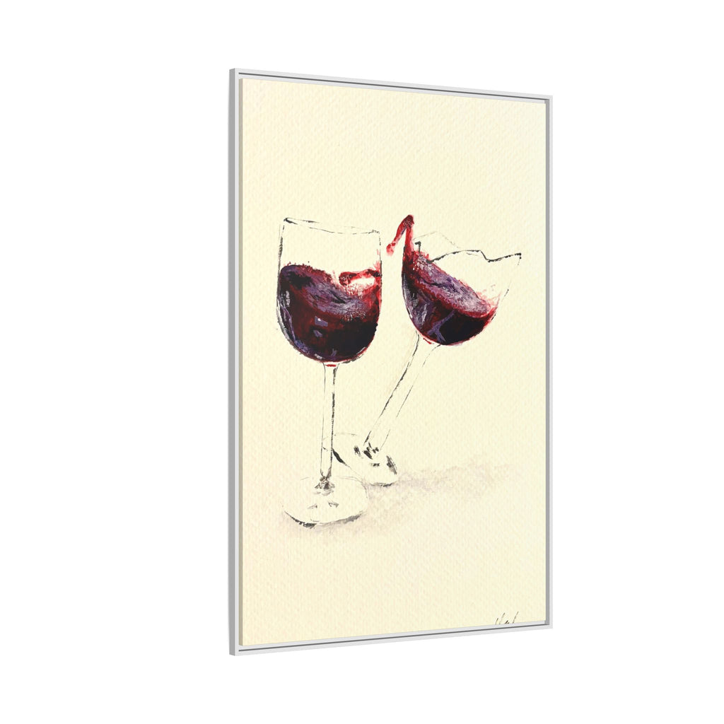 “Wine Glasses” Matte Canvas, Framed (Multi-color)