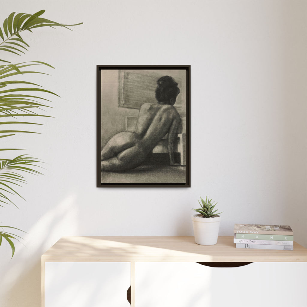 “SITTING PRETTY” Matte Canvas, Framed (Multi-color)