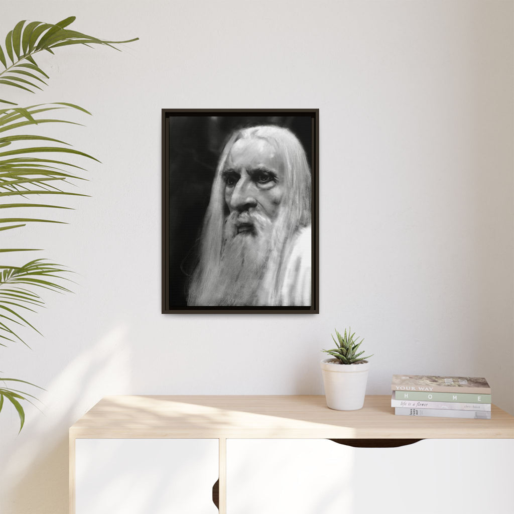 “white wizard” Matte Canvas, Framed (Multi-color)