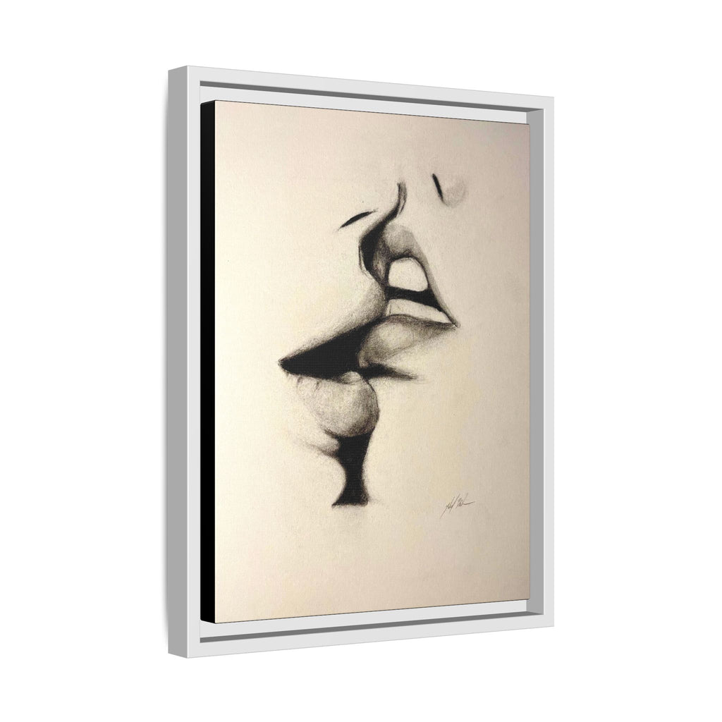 “LIP LOCK” Matte Canvas, Framed (Multi-color)
