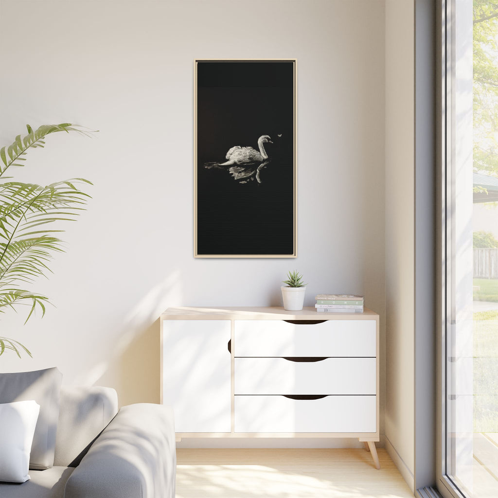 “Swan” Matte Canvas, Framed (Multi-color)