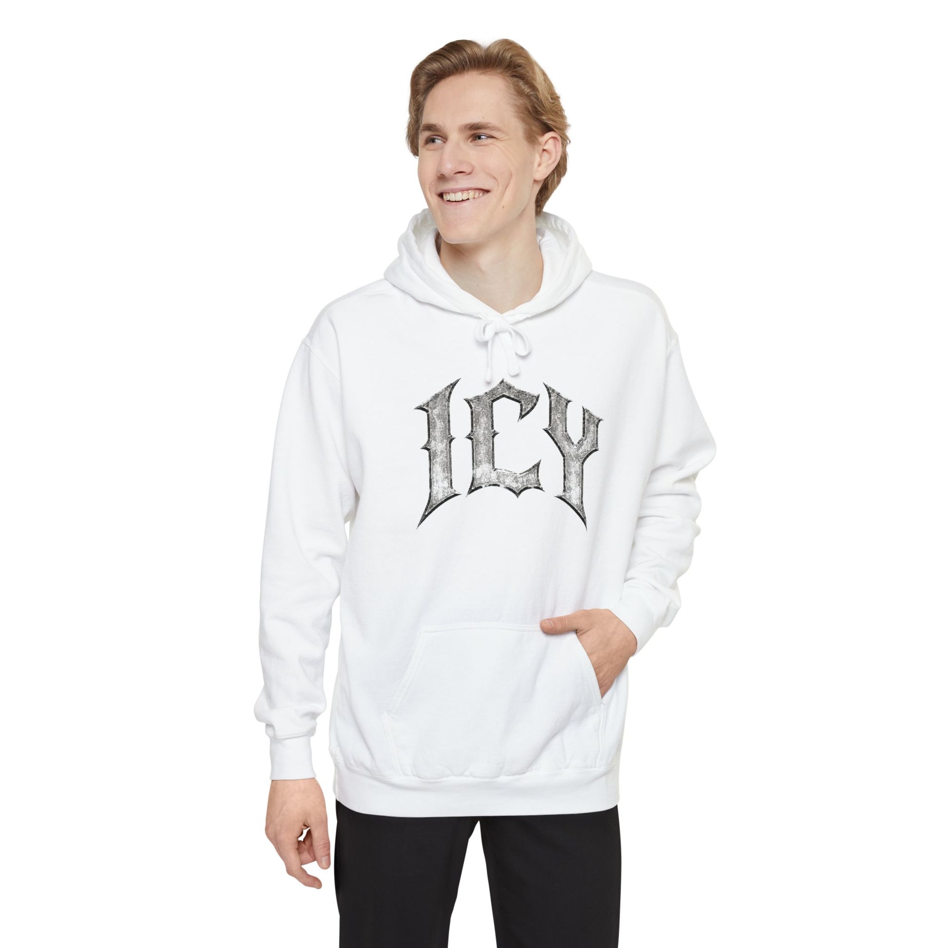 ICY Hoodie — Vintage Ice Text Pullover