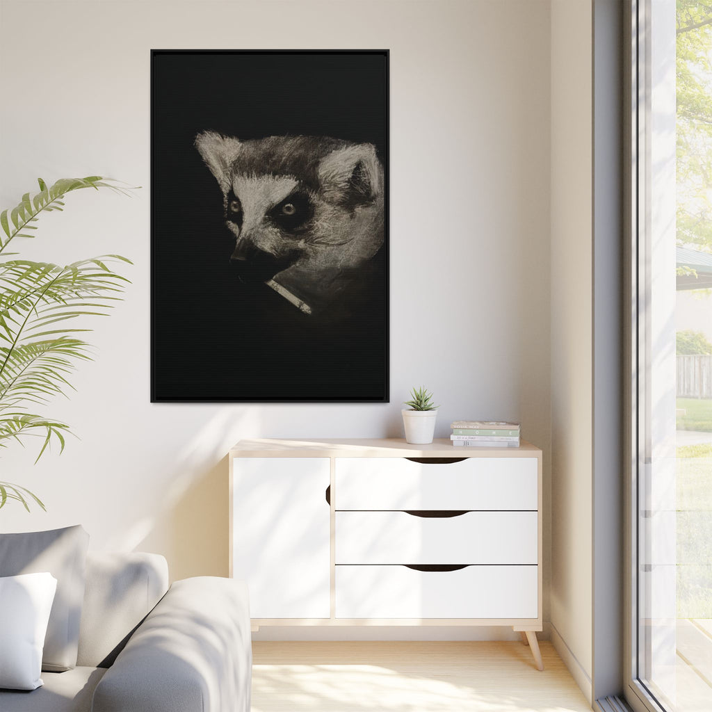 “Lemur” Matte Canvas, Framed (Multi-color)