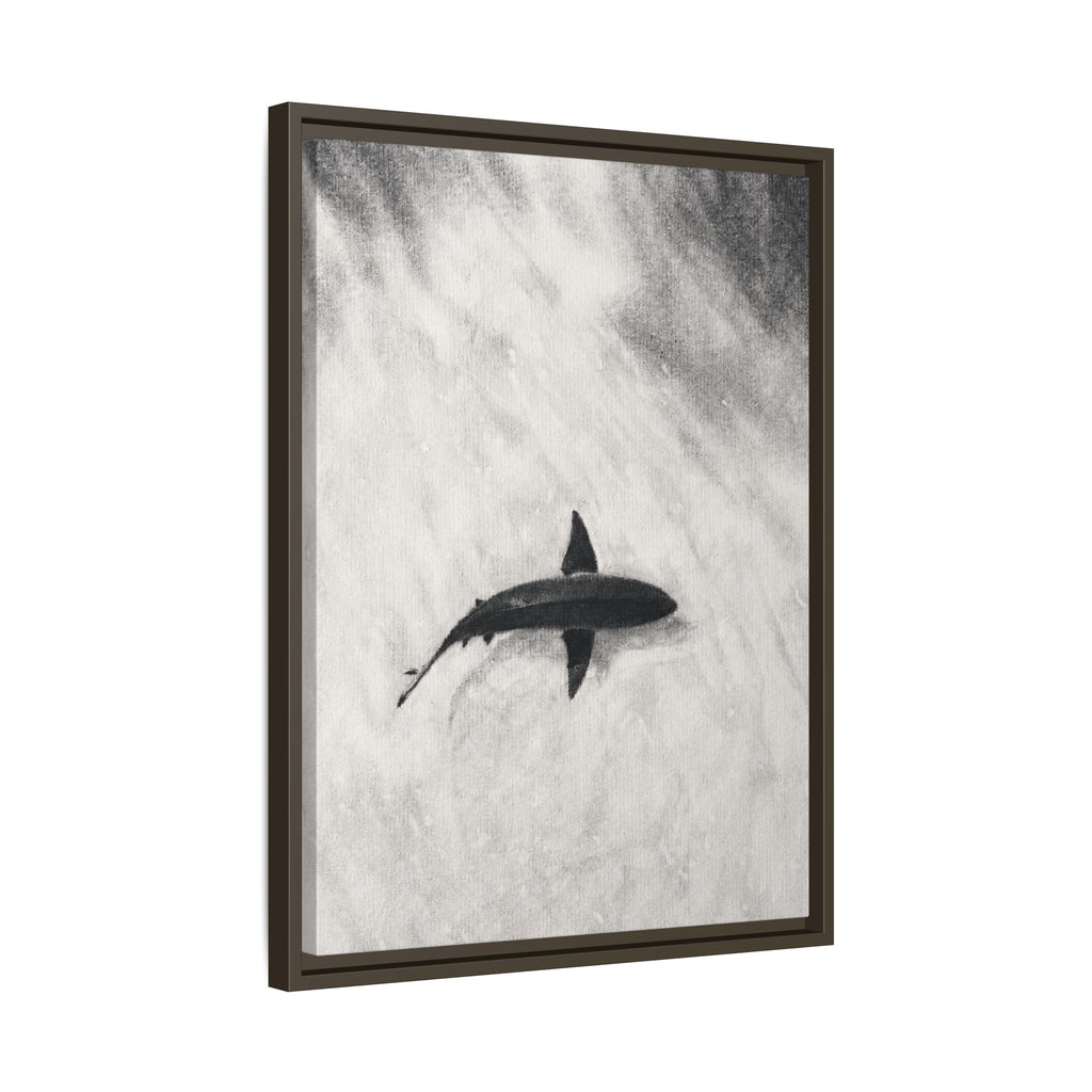 “SHARK!” Matte Canvas, Framed (Multi-color)