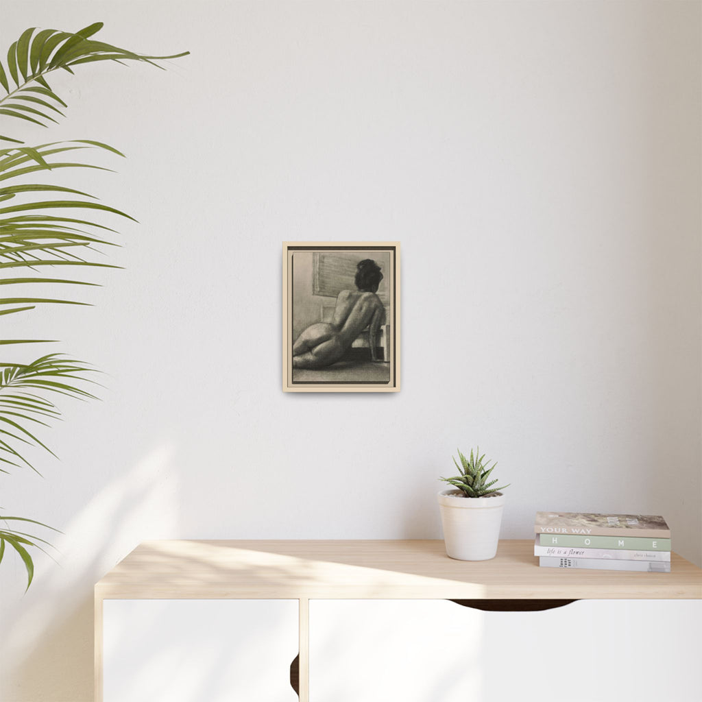“SITTING PRETTY” Matte Canvas, Framed (Multi-color)
