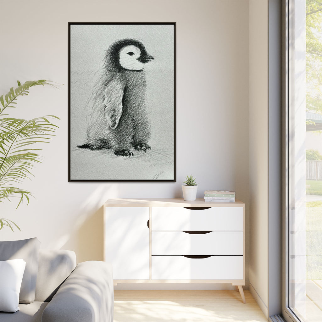 “Alex” Graphite Framed Canvas Print