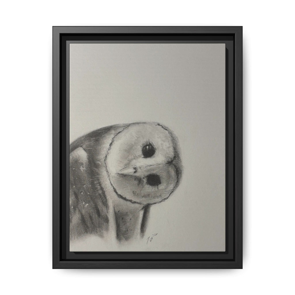 “Good Morning Owl” Matte Canvas, Framed (Multi-color)
