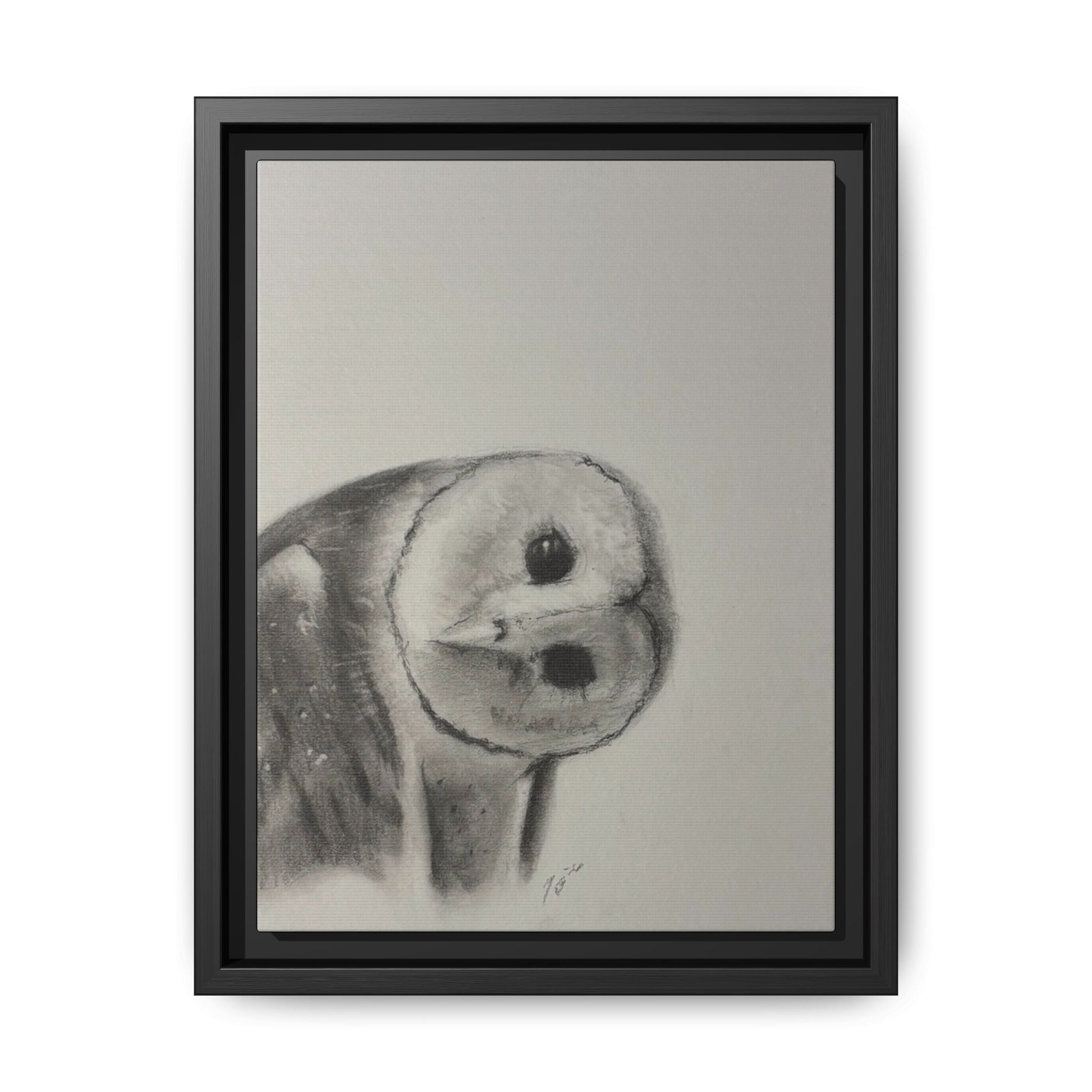 “Good Morning Owl” Matte Canvas, Framed (Multi-color)