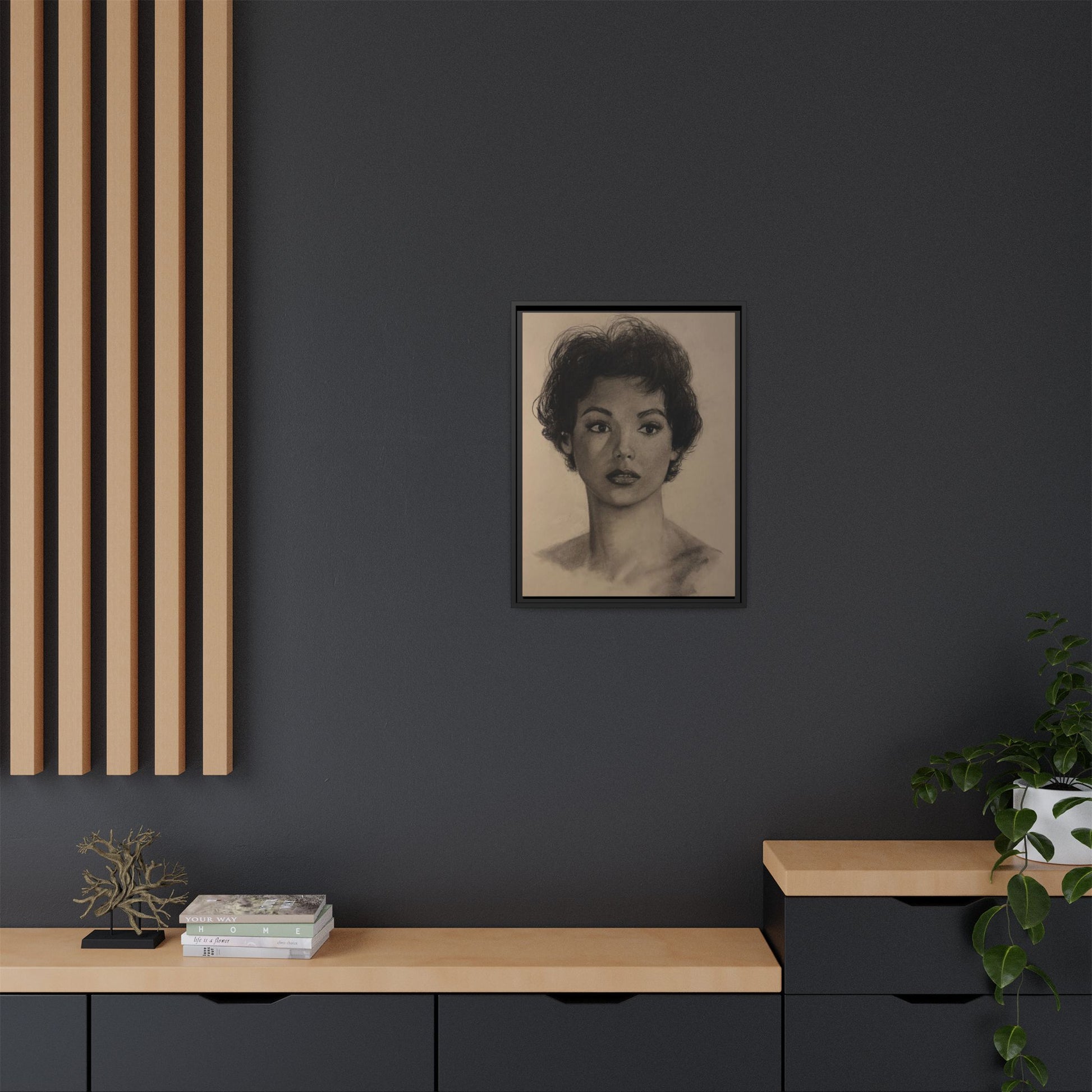 “Still Gaze” Matte Canvas, Framed (Multi-color) PRINT