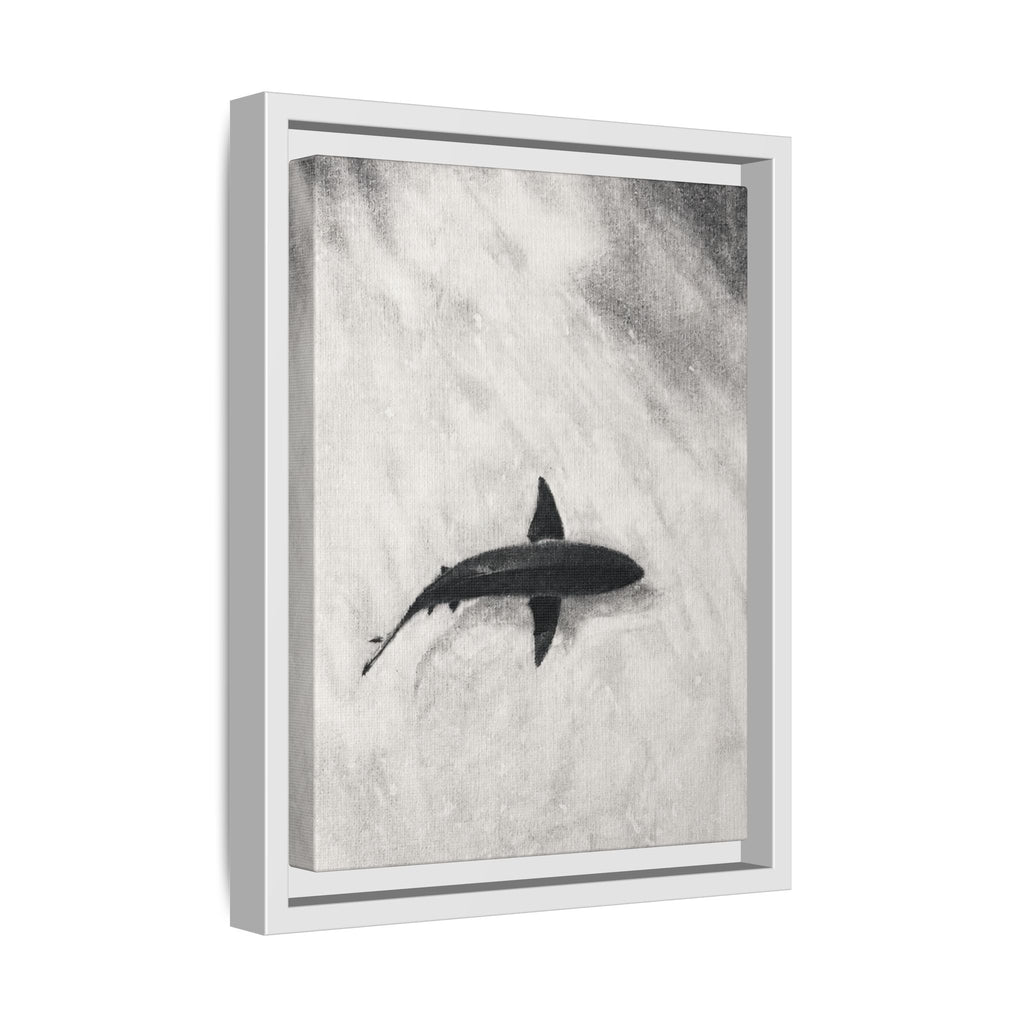 “SHARK!” Matte Canvas, Framed (Multi-color)