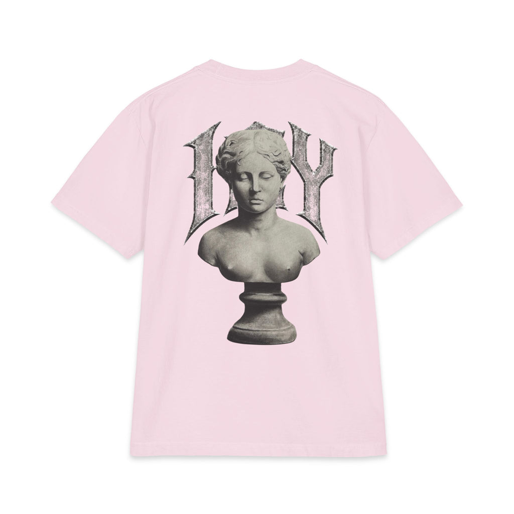 Icy Statue Graphic T‑Shirt — Vintage Gothic Logo Tee