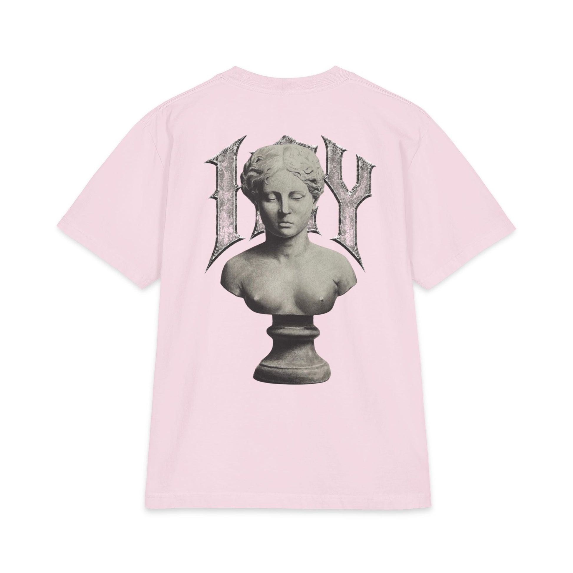 Icy Statue Graphic T‑Shirt — Vintage Gothic Logo Tee