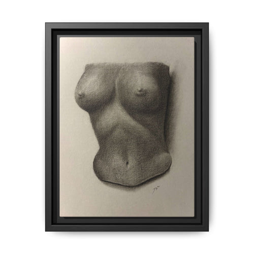 "BODY STUDY NO.4" Matte Canvas, Framed (Multi-color)