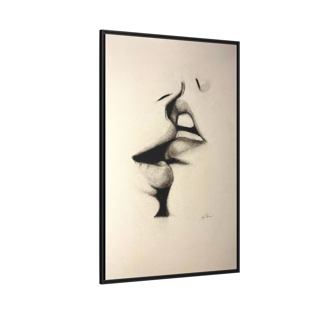 “LIP LOCK” Matte Canvas, Framed (Multi-color)