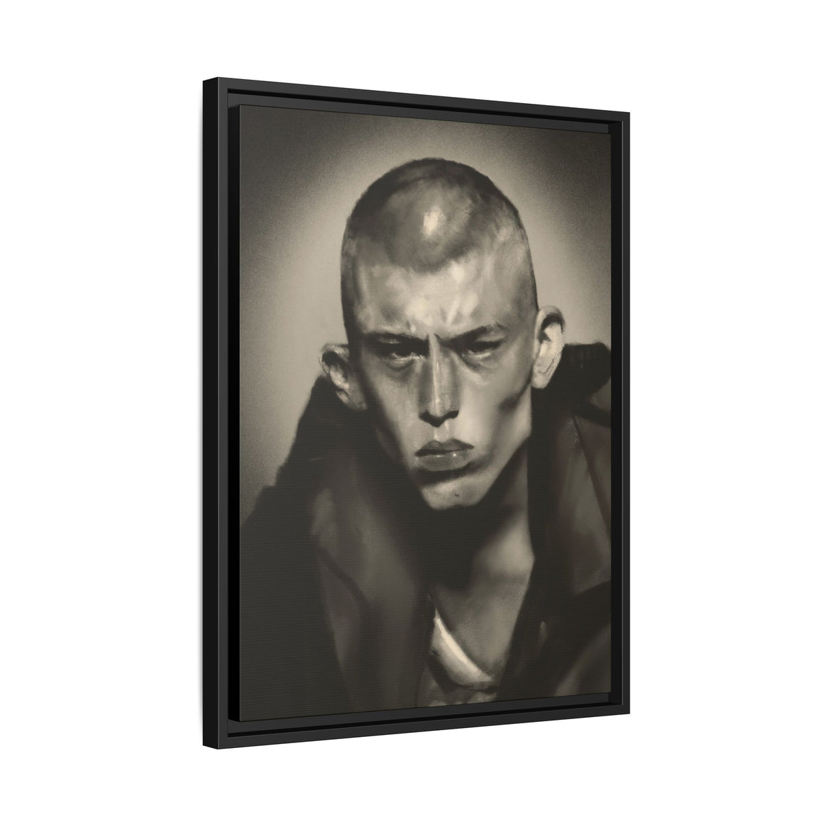 “Buzz Cut” Matte Canvas, Framed (Multi-color)