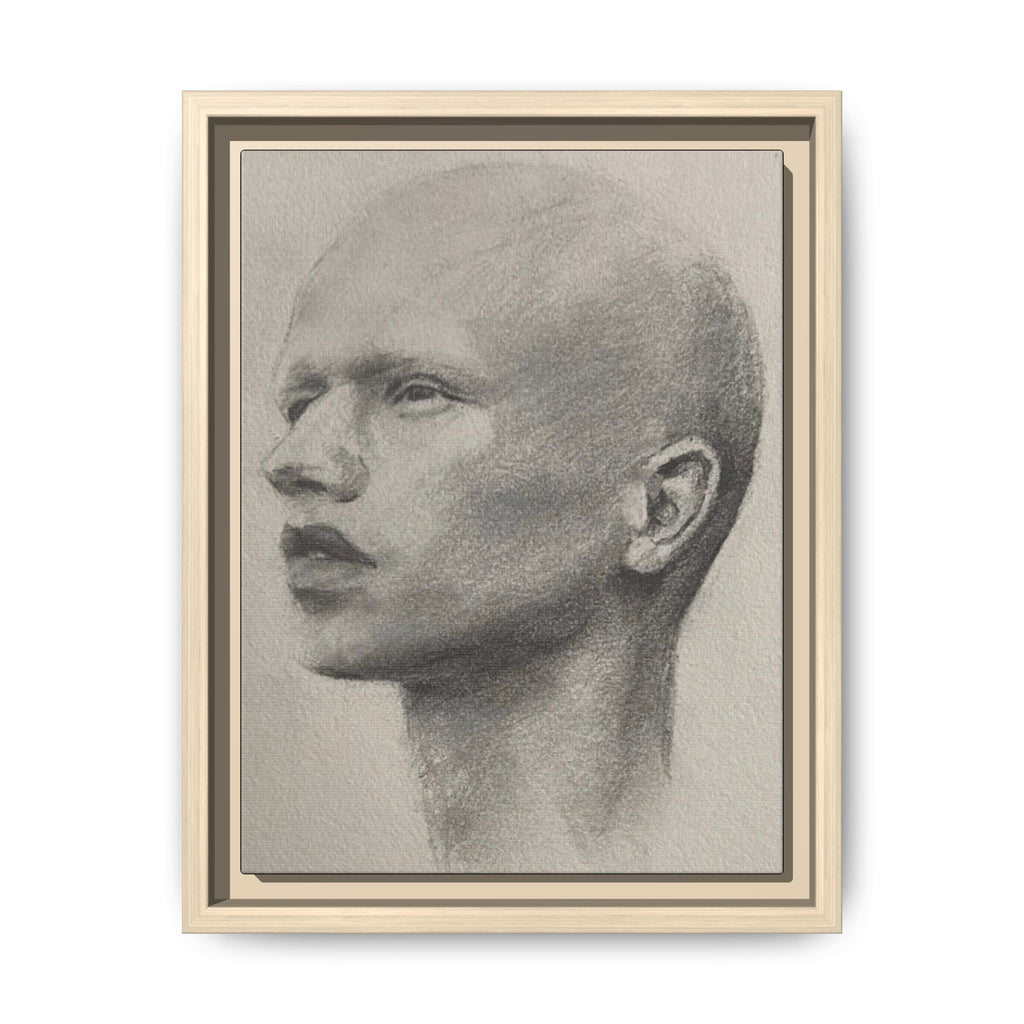 “Moon Face” Matte Canvas, Framed (Multi-color)