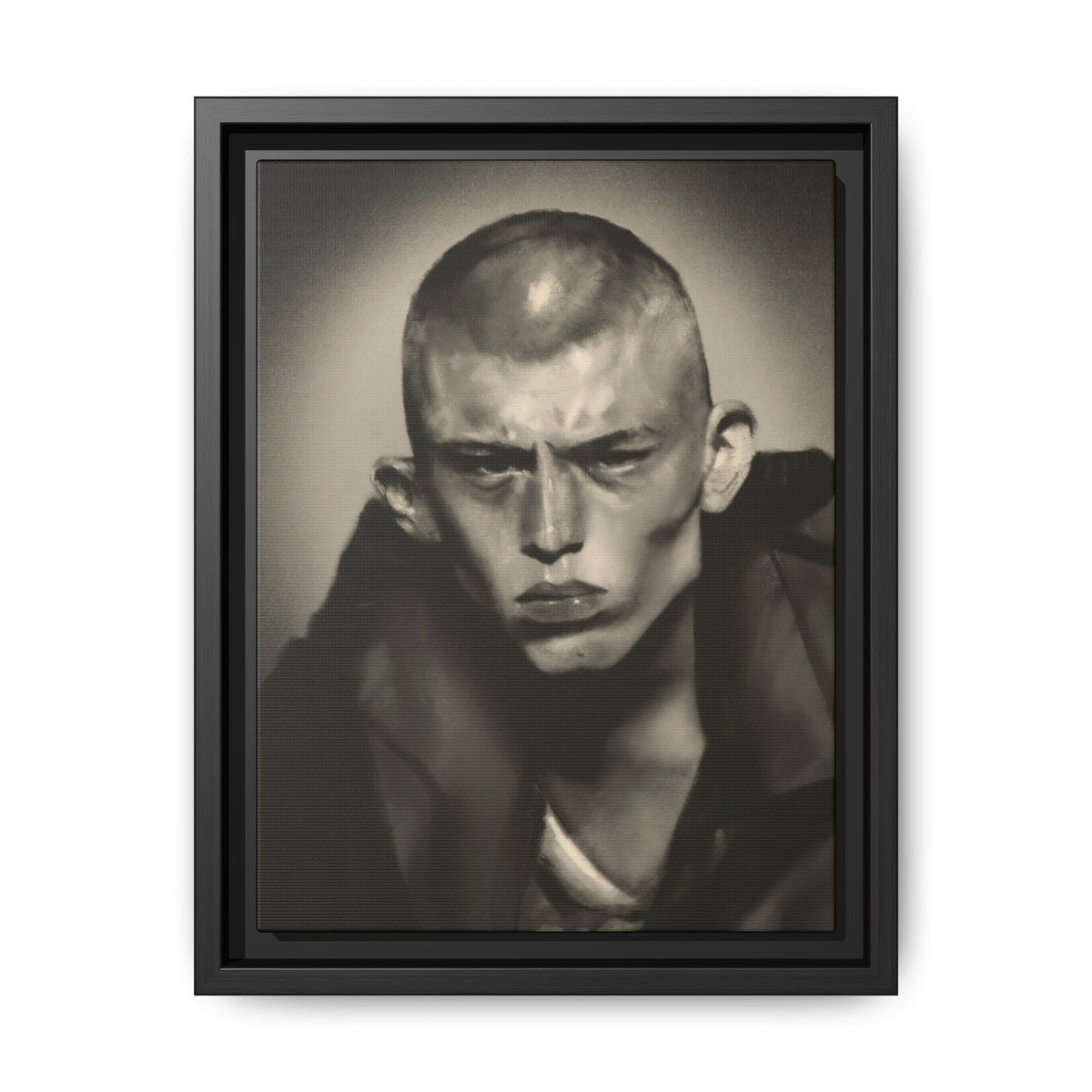 “Buzz Cut” Matte Canvas, Framed (Multi-color)