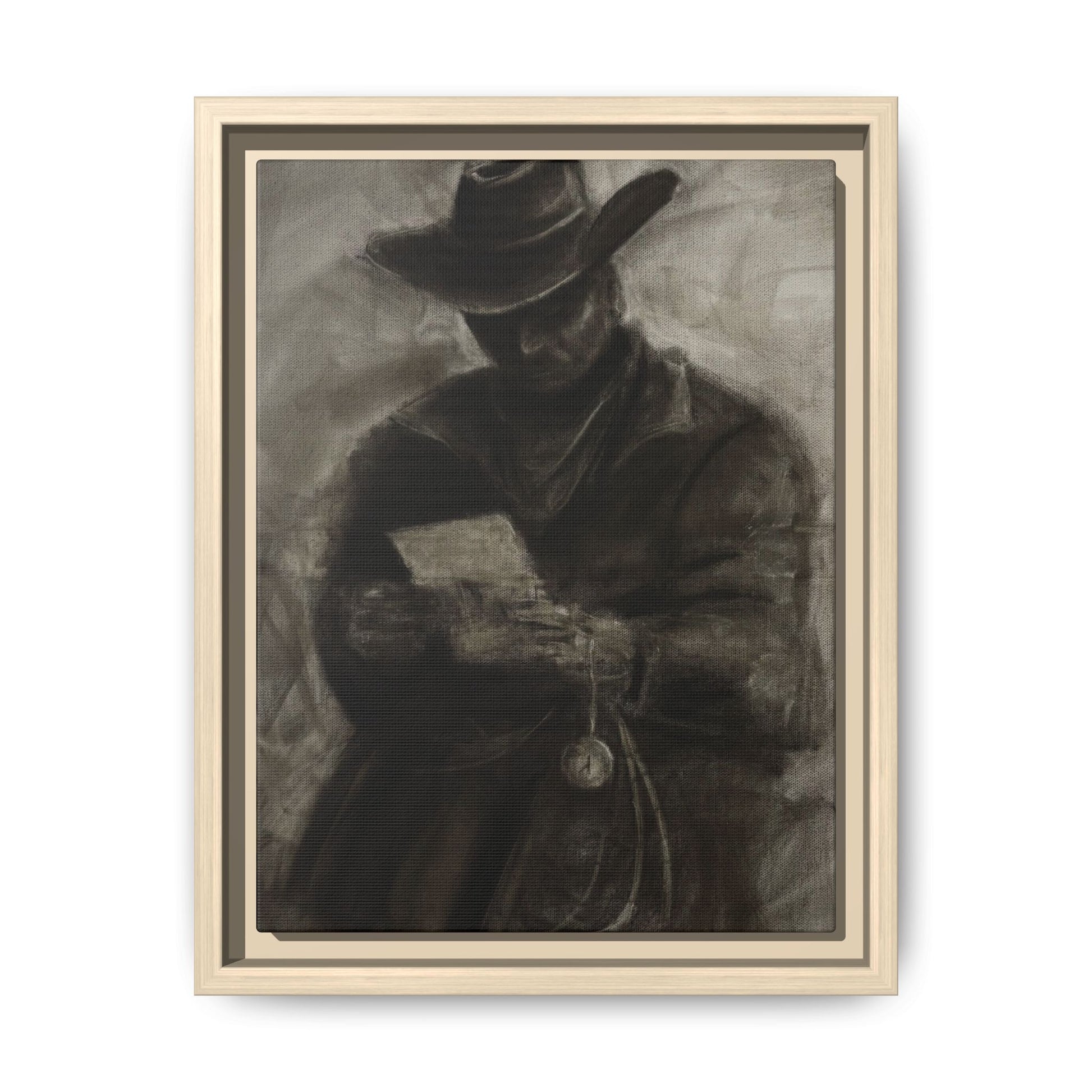 “Cowboy” Matte Canvas, Framed (Multi-color)