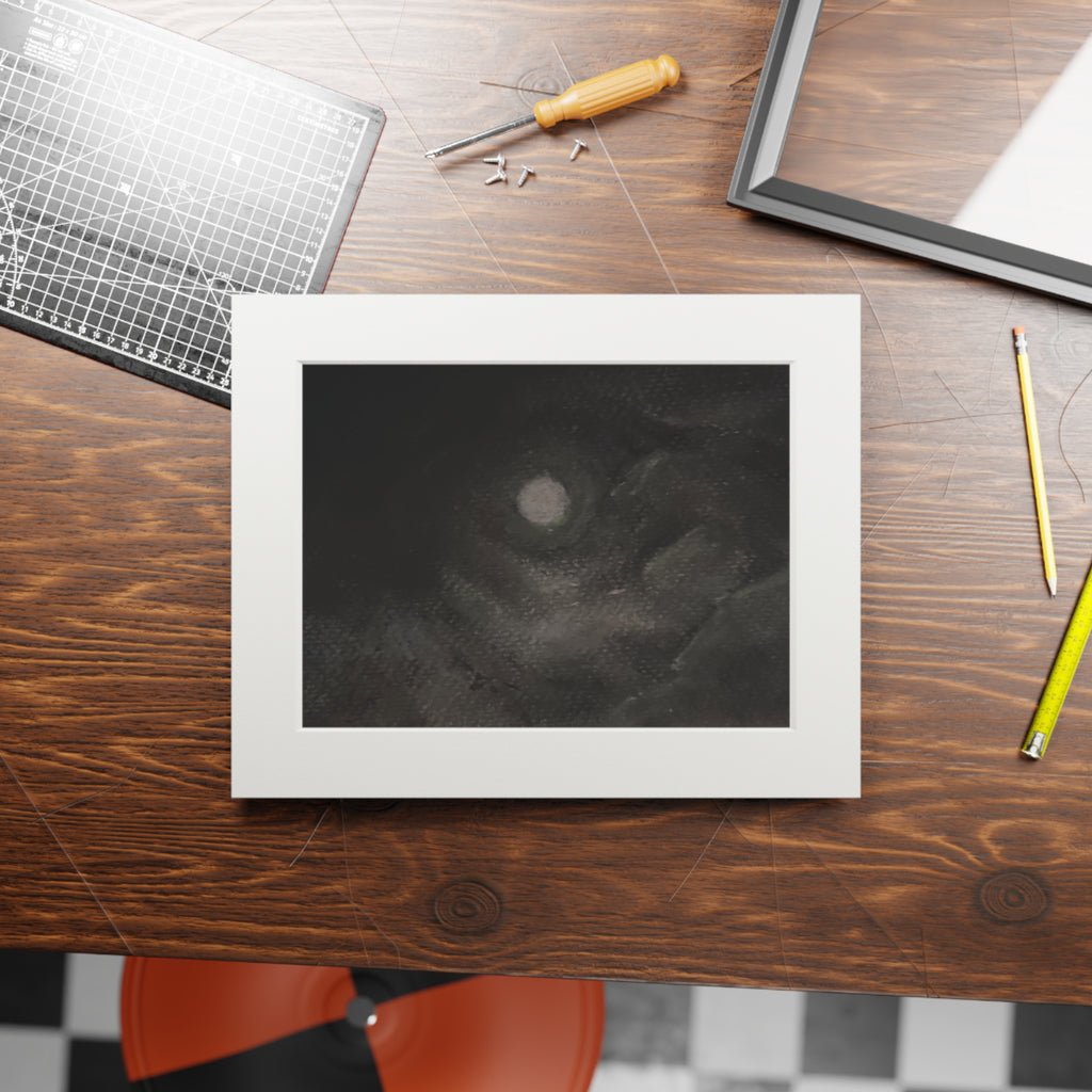 Moonlight Abstract Fine Art Print with Passepartout Frame
