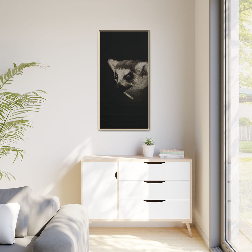 “Lemur” Matte Canvas, Framed (Multi-color)