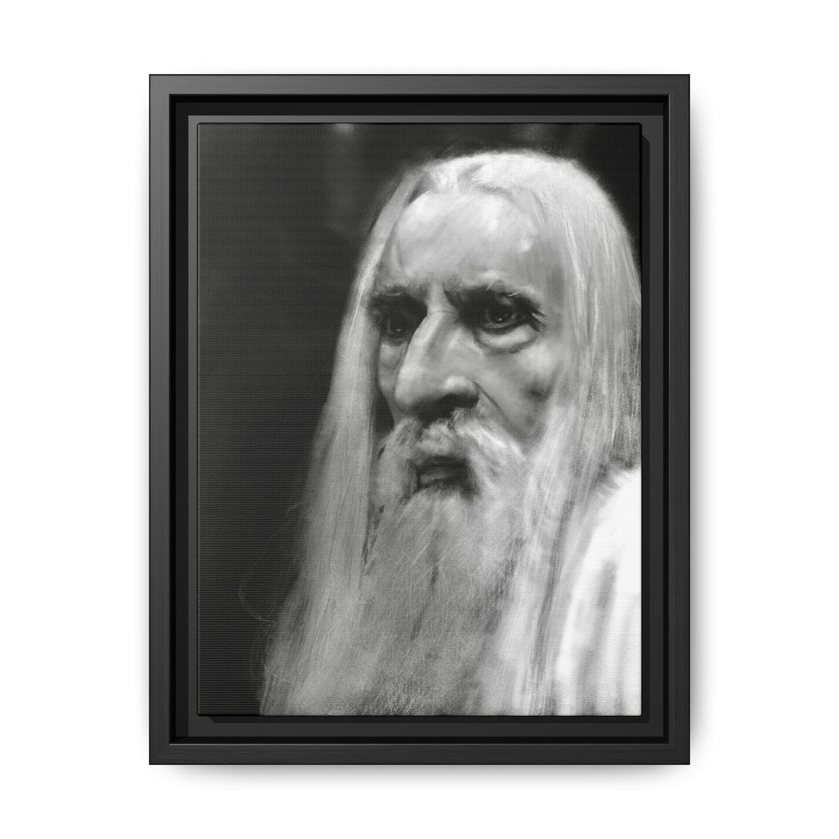 “white wizard” Matte Canvas, Framed (Multi-color)