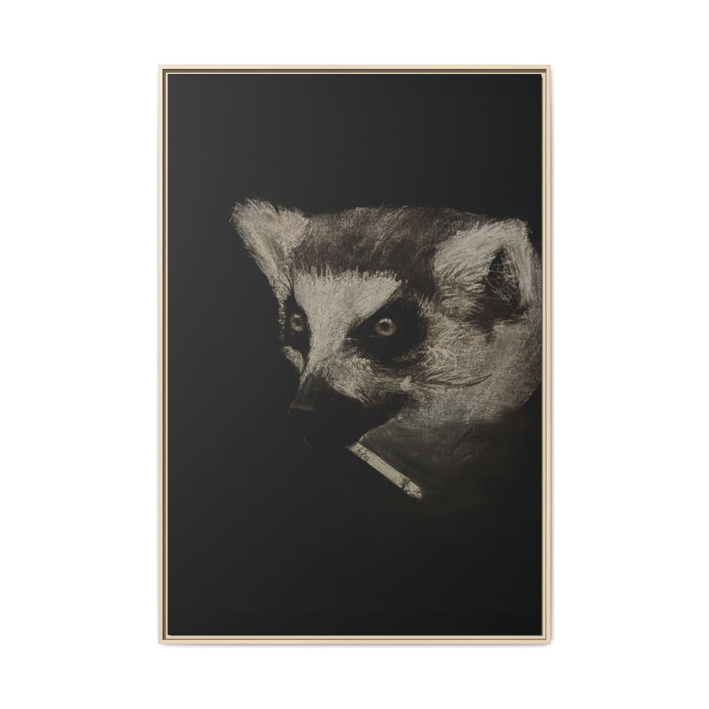 “Lemur” Matte Canvas, Framed (Multi-color)