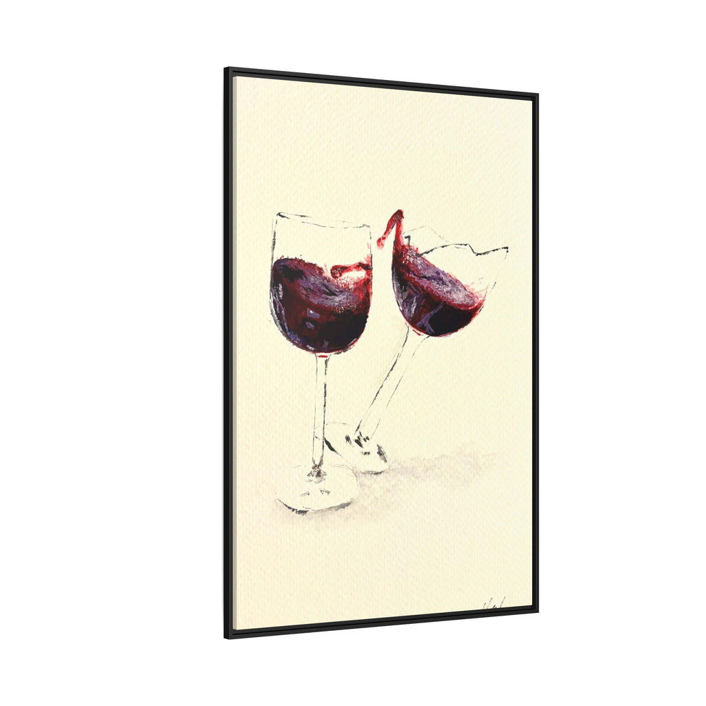 “Wine Glasses” Matte Canvas, Framed (Multi-color)